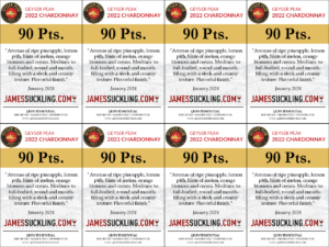 2022 Geyser Peak Chardonnay – 90 points, James Suckling – Shelftalker