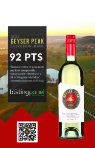 2022 Geyser Peak Sauvignon Blanc – 92 points, Tasting Panel – Case Tucker
