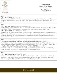 Geyser Peak Walking Tree Cabernet Sauvignon – Press Highlights