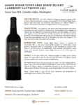 2021 Goose Ridge Vineyards First Flight Cabernet Sauvignon – Fact Sheet
