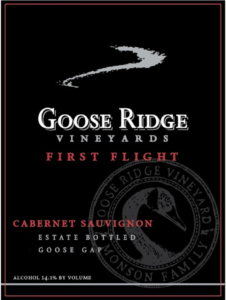 Goose Ridge Vineyards First Flight Cabernet Sauvignon – Front Label – Non-Vintage