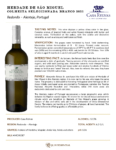2021 Herdade de São Miguel Colheita Seleccionada Branco – Fact Sheet