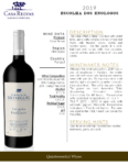 2019 Herdade de São Miguel Escolha dos Enologos Red Wine – Fact Sheet