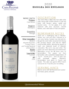 2020 Herdade de São Miguel Escolha dos Enologos Red Wine – Fact Sheet