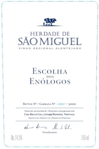Herdade de São Miguel Escolha dos Enologos Red Wine – Front Label – Non-Vintage
