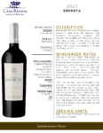 2017 Herdade de São Miguel Reserva – Fact Sheet