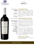 2018 Herdade de São Miguel Reserva – Fact Sheet