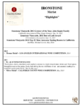 Ironstone Merlot – Press Highlights