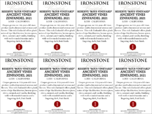 2021 Ironstone Reserve Rous Vineyards ‘Ancient Vines’ Zinfandel –  Generic Shelftalker