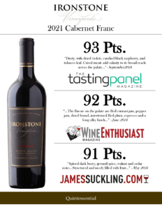 2021 Ironstone Reserve Cabernet Franc – Accolade Sell Sheet
