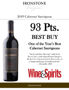 2019 Ironstone Reserve Cabernet Sauvignon – Accolade Sell Sheet