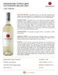 2021 Ironstone Sauvignon Blanc – Fact Sheet