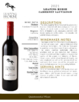 2021 Leaping Horse Cabernet Sauvignon – Fact Sheet