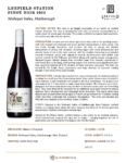 2023 Leefield Station Pinot Noir – Fact Sheet