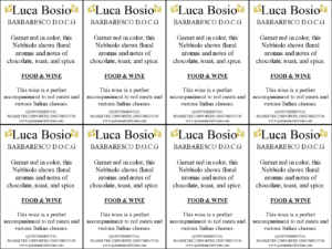 Luca Bosio Barbaresco DOCG – Generic Shelftalker