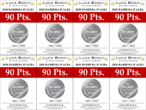 2020 Luca Bosio Barbera d’Alba ‘Egidio’ – 90 points, Decanter – Shelftalker