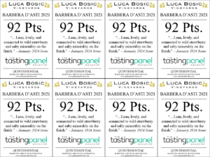 2021 Luca Bosio Barbera d’Asti DOCG – 92 points, Tasting Panel – Shelftalker