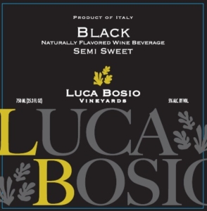 Luca Bosio Dark Black Semi Sweet – Front Label