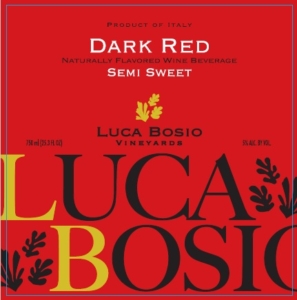 Luca Bosio Dark Red Semi Sweet – Front Label