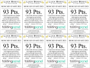 2021 Luca Bosio Moscato d’Asti DOCG – 93 points, Tasting Panel – Shelftalker