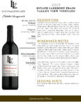 2019 Lucas & Lewellen Cabernet Franc – Fact Sheet