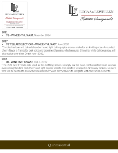 Lucas & Lewellen Cabernet Franc – Press Highlights