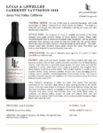 2019 Lucas & Lewellen Cabernet Sauvignon – Fact Sheet