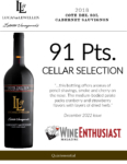 2018 Lucas & Lewellen Cote del Sol Cabernet Sauvignon – 91 points, Wine Enthusiast – Accolade Sell Sheet