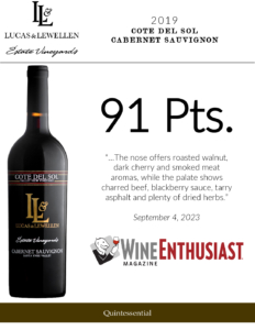 2019 Lucas & Lewellen Cote del Sol Cabernet Sauvignon  – 91 points, Wine Enthusiast – Accolade Sell Sheet