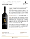 2019 Lucas & Lewellen Cote del Sol Cabernet Sauvignon – Fact Sheet