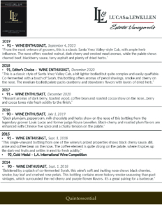 Lucas & Lewellen Cote del Sol Cabernet Sauvignon  – Press Highlights
