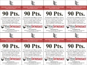 2018 Lucas & Lewellen Pinot Noir Goodchild High 9 – 90 points, Wine Enthusiast – Shelftalker