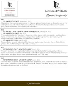Lucas & Lewellen Pinot Noir – Press Highlights