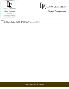 Lucas & Lewellen Viognier – Press Highlights