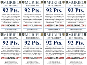 2017 Muriel Reserva – 92 points, James Suckling – Shelftalker