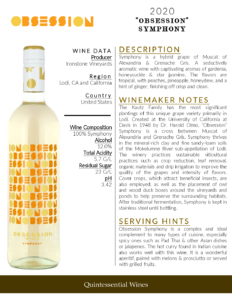 2020 Obsession Symphony – Fact Sheet