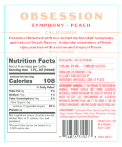 Obsession Symphony – Peach – Back Label