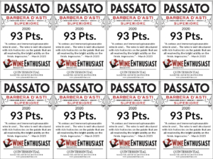 2020 Passato Barbera d’Asti Superiore, Made with Organic Grapes – 93 points, Wine Enthusiast – Shelftalker