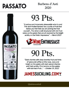 2020 Passato Barbera d’Asti Superiore, Made with Organic Grapes – Accolades Sell Sheet