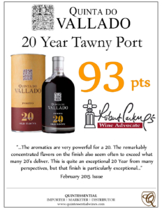Quinta do Vallado 20 year Old Tawny – 93 points, Wine Advocate – Accolade Sell Sheet
