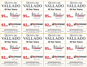 Quinta do Vallado 40 Year Old Tawny – Shelf talker