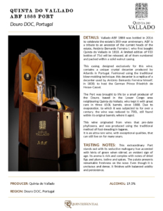 Quinta do Vallado ABF 1888 Port – Fact Sheet