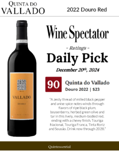 2022 Quinta do Vallado Douro Red – 90 points, Wine Spectator – Accolade Sell Sheet