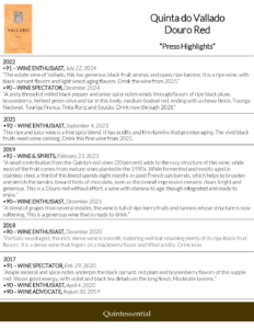 Quinta do Vallado Douro Red – Accolade Sell Sheet