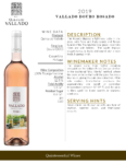 2019 Quinta do Vallado Douro Rosado – Fact Sheet