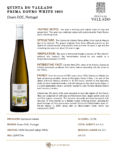 2022 Quinta do Vallado Prima Moscatel – Fact Sheet