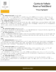 Quinta do Vallado Reserva Red Field Blend – Press Highlights
