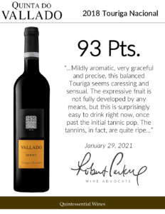 2018 Quinta do Vallado Touriga Nacional – 93 points, Wine Advocate – Accolade Sell Sheet