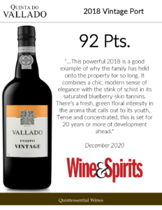 2018 Quinta do Vallado Vintage Port – 92 points, Wine & Spirits – Accolade Sell Sheet