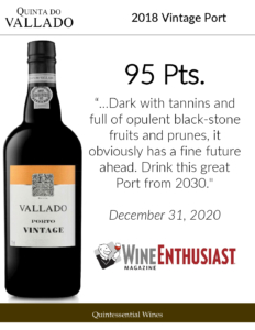 2018 Quinta do Vallado Vintage Port – 95 points, Wine Enthusiast – Accolade Sell Sheet